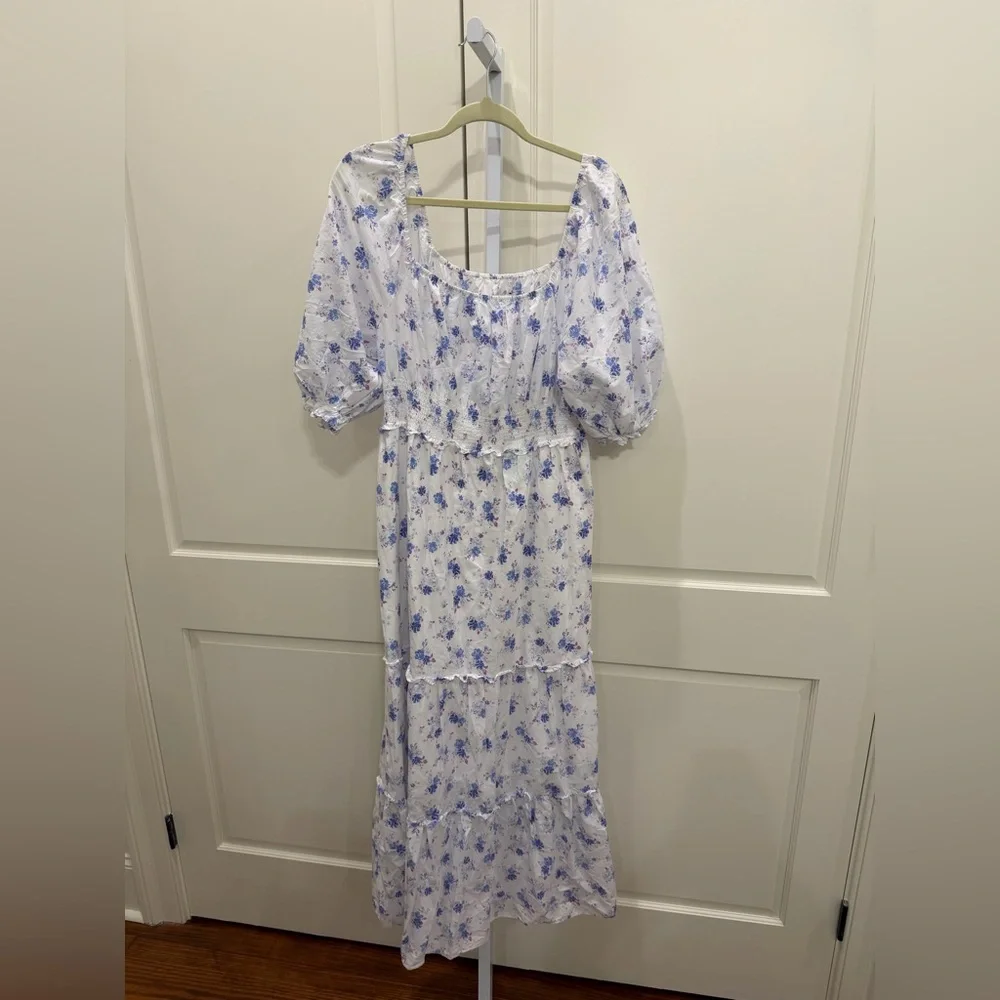 LoveShackFancy x Target Gemma Maxi Dress Puff Sleeve Cottage Boho Prairie XL - Picture 4 of 7